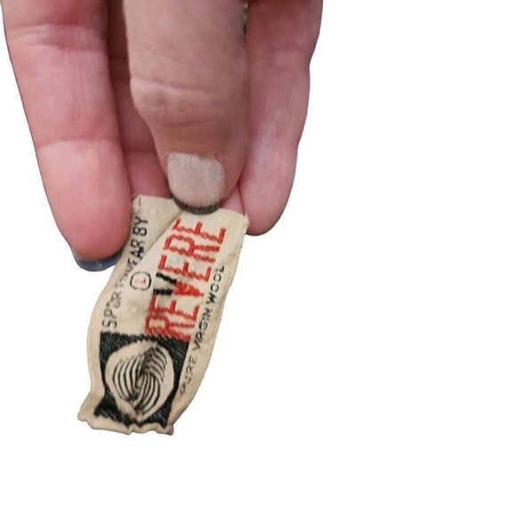 Vintage 60s Wool Cardigan Sweater Women's Size L Green Gold Chunky Knit Fleur De - Picture 6 of 7